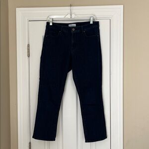 LOFT Curvy Kick Crop Jeans Classic Denim